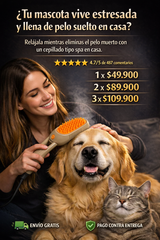 Cepillo vapor para mascotas CalmHair