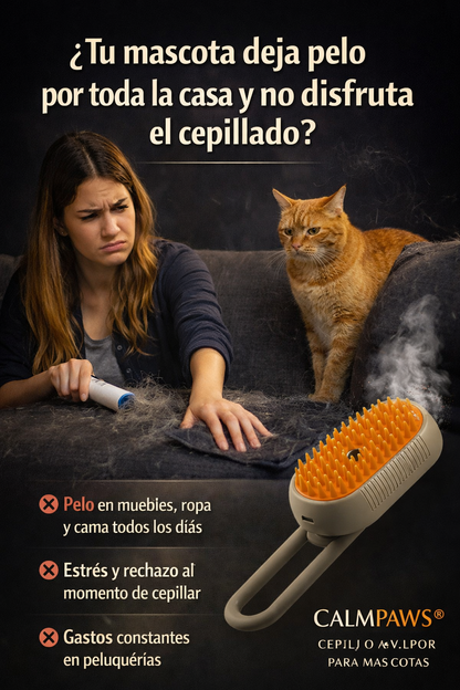 PROMO 2X1 Cepillo vapor para mascotas CalmHair®