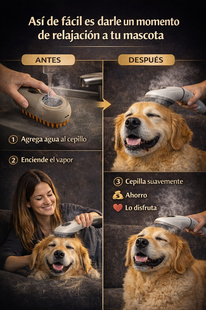 PROMO 2X1 Cepillo vapor para mascotas CalmHair®