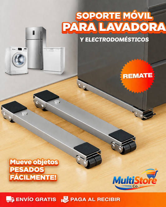 PROMO 3X2 Combo Soporte Base Electrodomesticos con ruedas WasherRail®